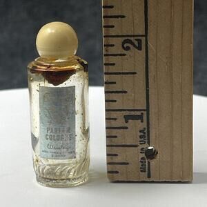 Vtg Wrisley PARFUM COLOGNE Bouquet Mini Glass Perfume Bottle Vanity Decor